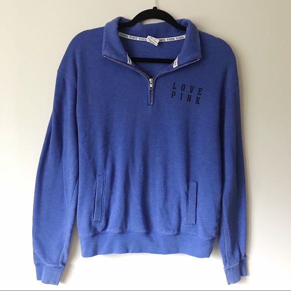 PINK Victoria's Secret Tops - Victoria’s Secret PINK Quarter Zip Pullover